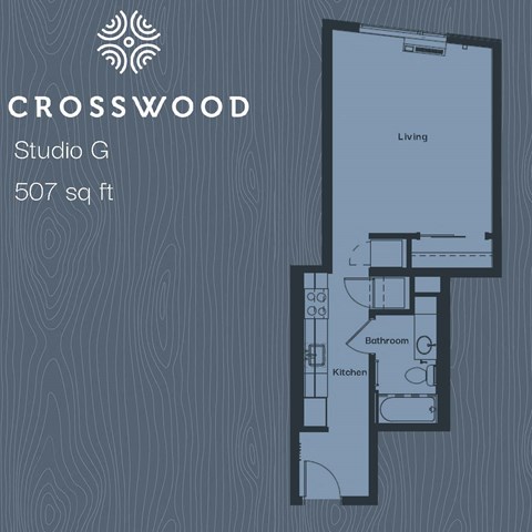 Crosswood Studio G 507 sqft